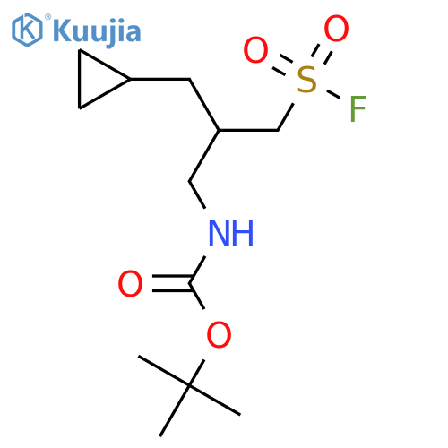 tert-butyl N-2-(cyclopropylmethyl)-3-(fluorosulfonyl)propylcarbamate structure