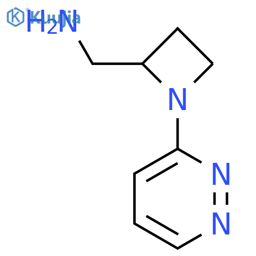 1-(pyridazin-3-yl)azetidin-2-ylmethanamine structure