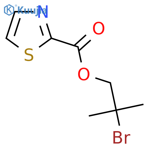 2-bromo-2-methylpropyl 1,3-thiazole-2-carboxylate structure