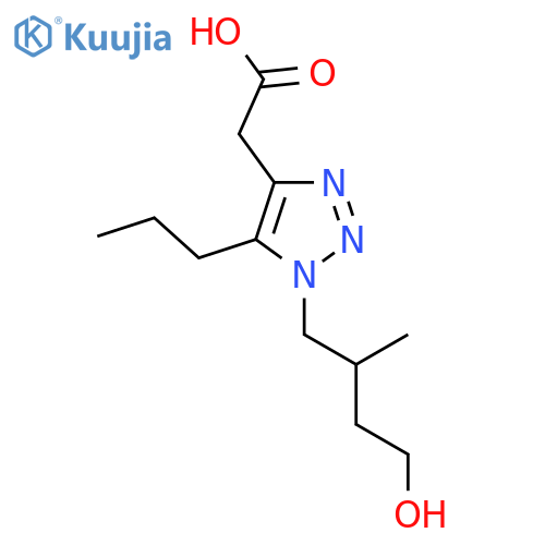 2-1-(4-hydroxy-2-methylbutyl)-5-propyl-1H-1,2,3-triazol-4-ylacetic acid structure