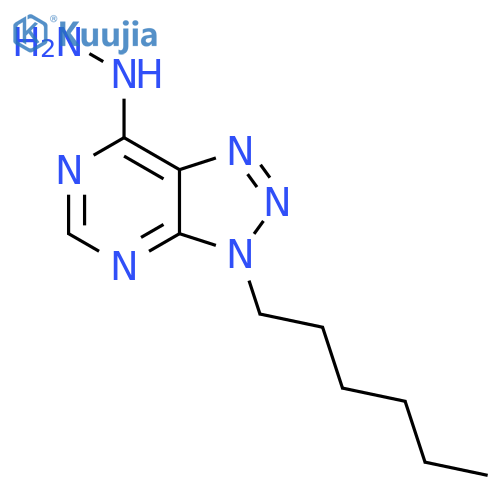3-hexyl-7-hydrazinyl-3H-1,2,3triazolo4,5-dpyrimidine structure