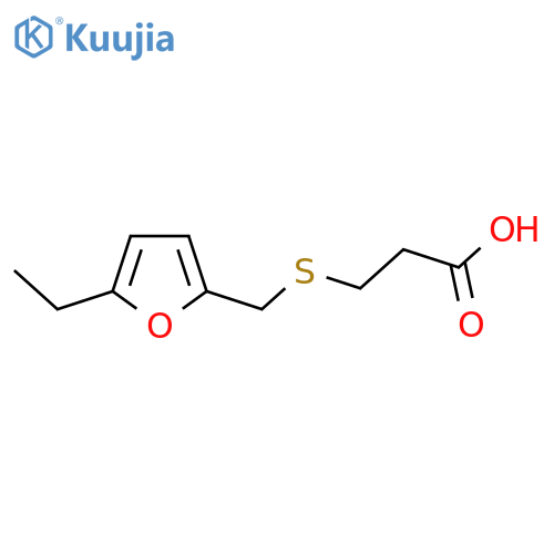 3-{(5-ethylfuran-2-yl)methylsulfanyl}propanoic acid structure