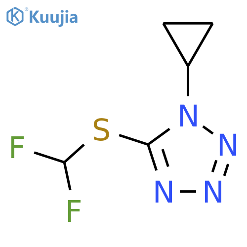 1-cyclopropyl-5-(difluoromethyl)sulfanyl-1H-1,2,3,4-tetrazole structure
