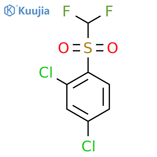 2,4-dichloro-1-difluoromethanesulfonylbenzene structure