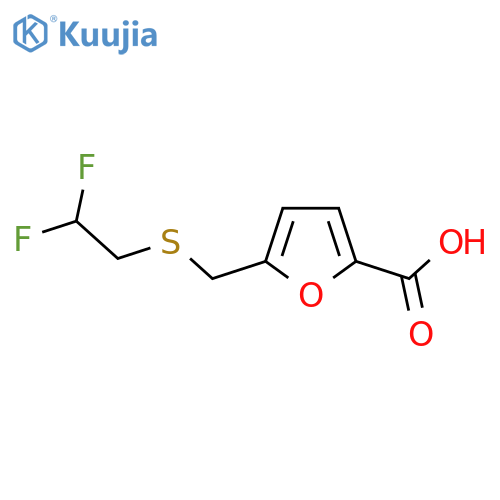 5-{(2,2-difluoroethyl)sulfanylmethyl}furan-2-carboxylic acid structure