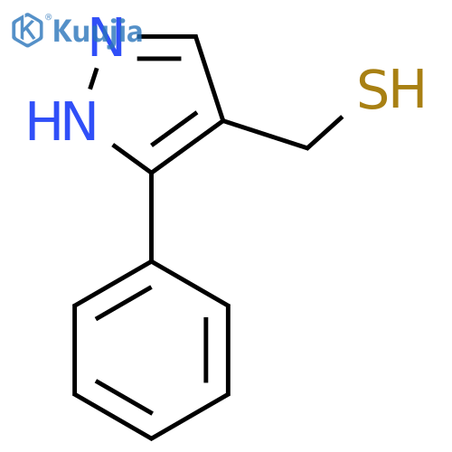 (3-phenyl-1H-pyrazol-4-yl)methanethiol structure