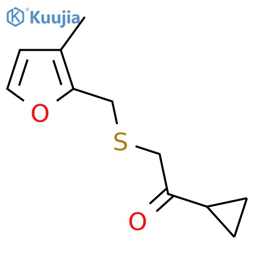 1-cyclopropyl-2-{(3-methylfuran-2-yl)methylsulfanyl}ethan-1-one structure