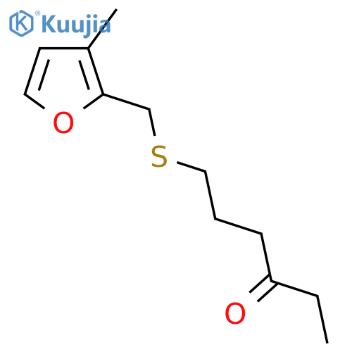 6-{(3-methylfuran-2-yl)methylsulfanyl}hexan-3-one structure