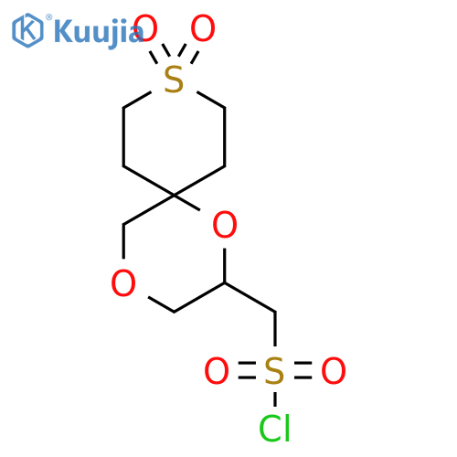 {9,9-dioxo-1,4-dioxa-9lambda6-thiaspiro5.5undecan-2-yl}methanesulfonyl chloride structure