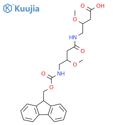 4-4-({(9H-fluoren-9-yl)methoxycarbonyl}amino)-3-methoxybutanamido-3-methoxybutanoic acid structure