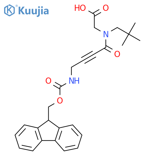 2-N-(2,2-dimethylpropyl)-4-({(9H-fluoren-9-yl)methoxycarbonyl}amino)but-2-ynamidoacetic acid structure