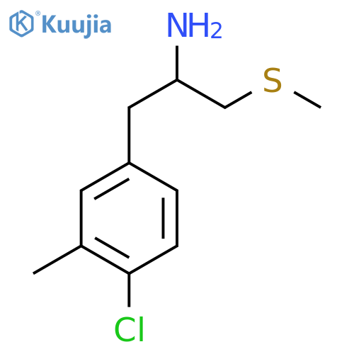 1-(4-chloro-3-methylphenyl)-3-(methylsulfanyl)propan-2-amine structure