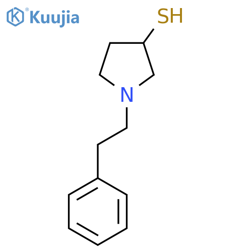 1-(2-phenylethyl)pyrrolidine-3-thiol structure