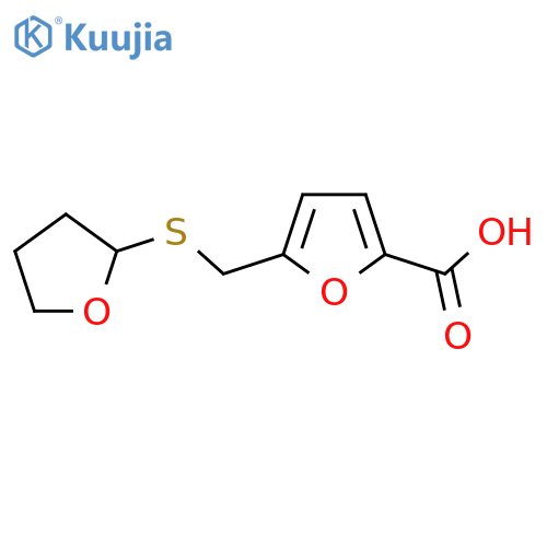 5-(oxolan-2-ylsulfanyl)methylfuran-2-carboxylic acid structure