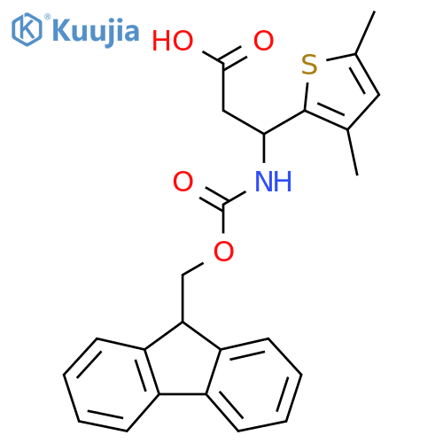 3-(3,5-dimethylthiophen-2-yl)-3-({(9H-fluoren-9-yl)methoxycarbonyl}amino)propanoic acid structure