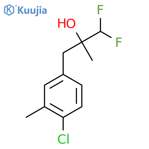 3-(4-chloro-3-methylphenyl)-1,1-difluoro-2-methylpropan-2-ol structure