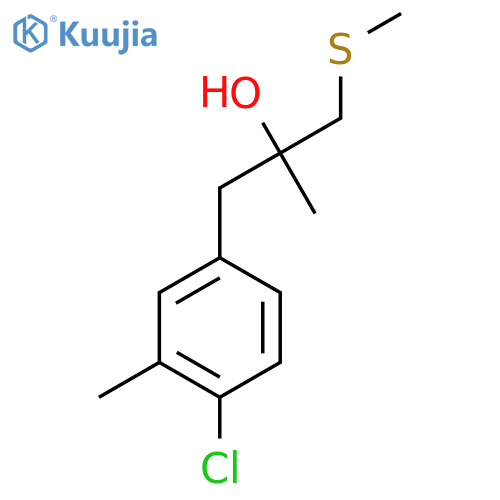 1-(4-chloro-3-methylphenyl)-2-methyl-3-(methylsulfanyl)propan-2-ol structure