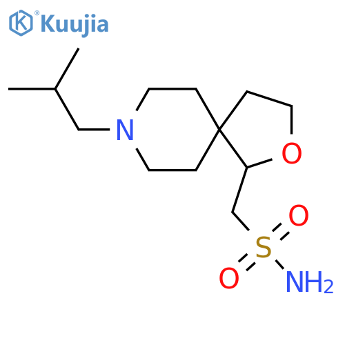 8-(2-methylpropyl)-2-oxa-8-azaspiro4.5decan-1-ylmethanesulfonamide structure