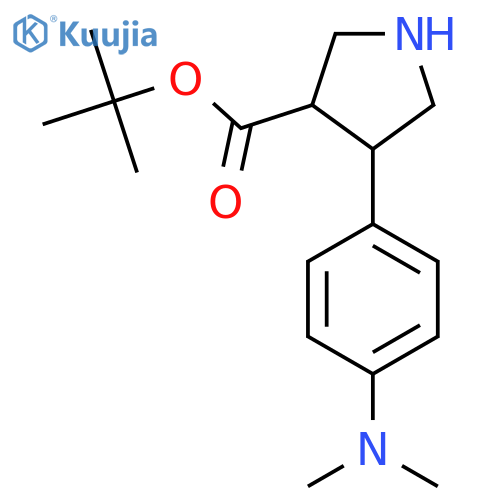 tert-butyl 4-4-(dimethylamino)phenylpyrrolidine-3-carboxylate structure
