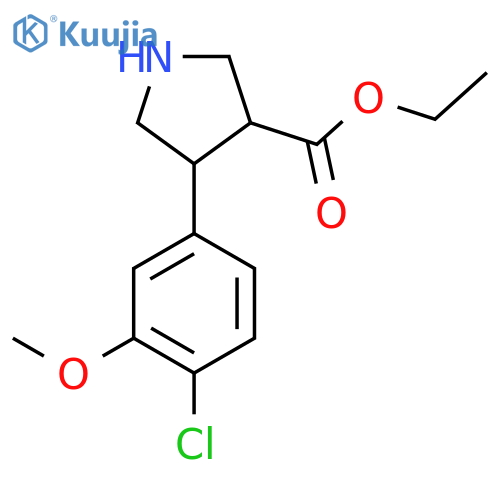 ethyl 4-(4-chloro-3-methoxyphenyl)pyrrolidine-3-carboxylate structure