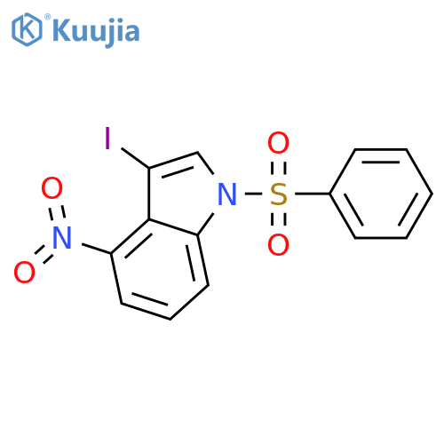 1-(benzenesulfonyl)-3-iodo-4-nitro-1H-indole structure