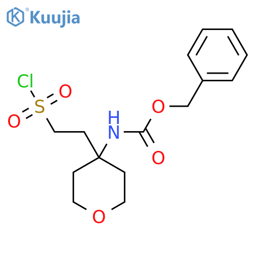 benzyl N-{4-2-(chlorosulfonyl)ethyloxan-4-yl}carbamate structure
