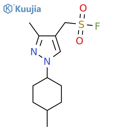 3-methyl-1-(4-methylcyclohexyl)-1H-pyrazol-4-ylmethanesulfonyl fluoride structure