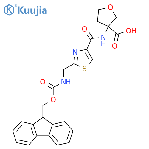 3-{2-({(9H-fluoren-9-yl)methoxycarbonyl}amino)methyl-1,3-thiazole-4-amido}oxolane-3-carboxylic acid structure