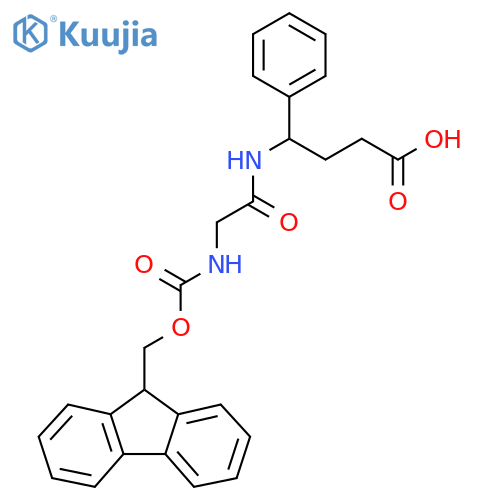 4-2-({(9H-fluoren-9-yl)methoxycarbonyl}amino)acetamido-4-phenylbutanoic acid structure