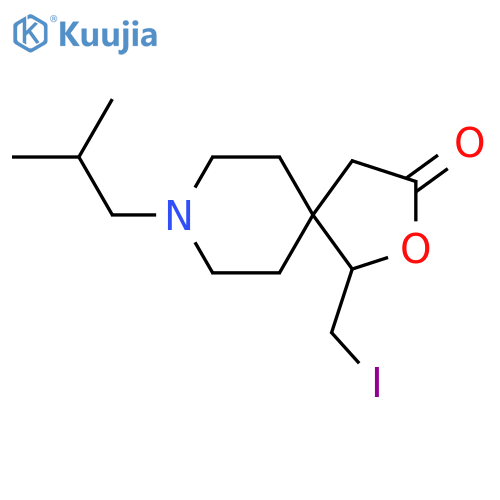 1-(iodomethyl)-8-(2-methylpropyl)-2-oxa-8-azaspiro4.5decan-3-one structure