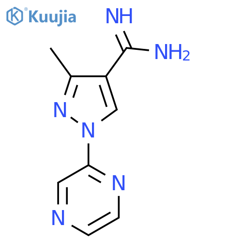 3-methyl-1-(pyrazin-2-yl)-1H-pyrazole-4-carboximidamide structure