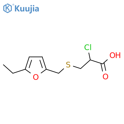 2-chloro-3-{(5-ethylfuran-2-yl)methylsulfanyl}propanoic acid structure