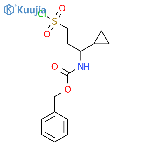 benzyl N-3-(chlorosulfonyl)-1-cyclopropylpropylcarbamate structure