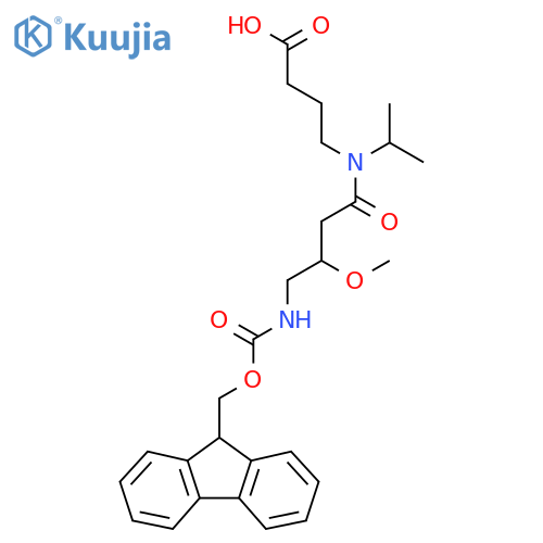 4-4-({(9H-fluoren-9-yl)methoxycarbonyl}amino)-3-methoxy-N-(propan-2-yl)butanamidobutanoic acid structure