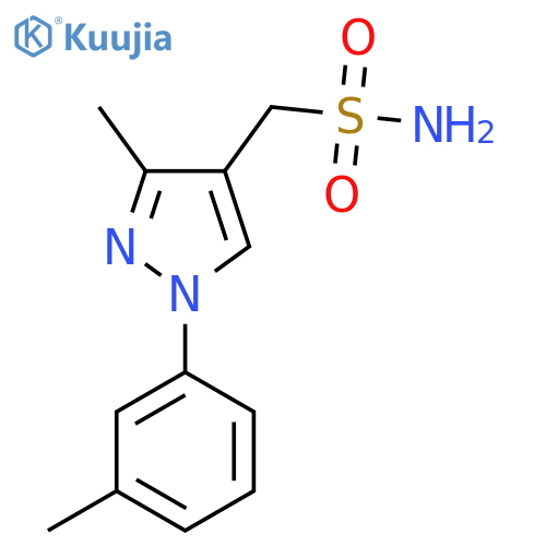 3-methyl-1-(3-methylphenyl)-1H-pyrazol-4-ylmethanesulfonamide structure