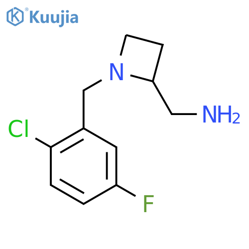 {1-(2-chloro-5-fluorophenyl)methylazetidin-2-yl}methanamine structure