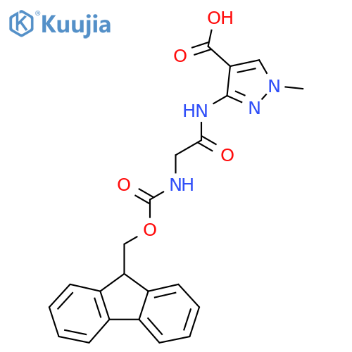 3-2-({(9H-fluoren-9-yl)methoxycarbonyl}amino)acetamido-1-methyl-1H-pyrazole-4-carboxylic acid structure