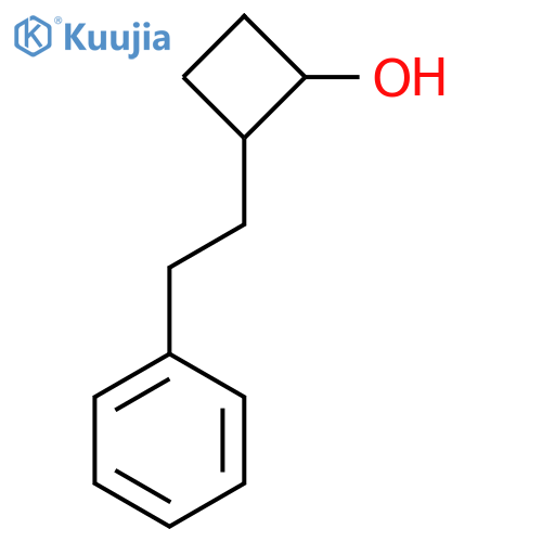 2-(2-phenylethyl)cyclobutan-1-ol structure