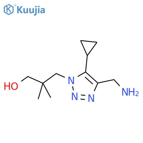 3-4-(aminomethyl)-5-cyclopropyl-1H-1,2,3-triazol-1-yl-2,2-dimethylpropan-1-ol structure