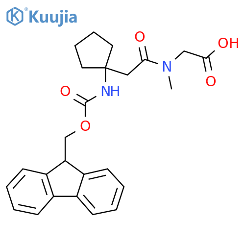 2-{2-1-({(9H-fluoren-9-yl)methoxycarbonyl}amino)cyclopentyl-N-methylacetamido}acetic acid structure