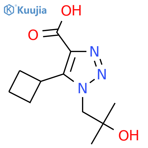 5-cyclobutyl-1-(2-hydroxy-2-methylpropyl)-1H-1,2,3-triazole-4-carboxylic acid structure