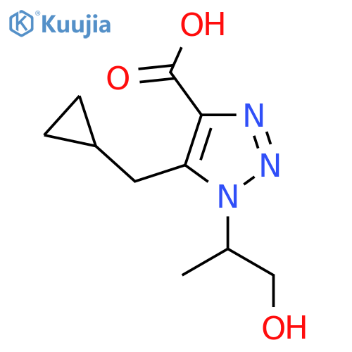 5-(cyclopropylmethyl)-1-(1-hydroxypropan-2-yl)-1H-1,2,3-triazole-4-carboxylic acid structure