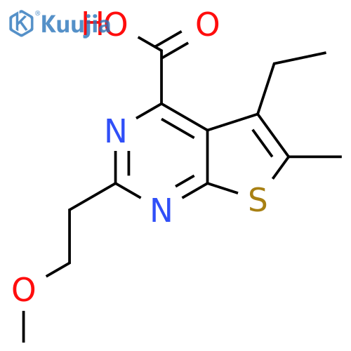 5-ethyl-2-(2-methoxyethyl)-6-methylthieno2,3-dpyrimidine-4-carboxylic acid structure