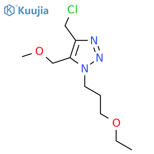 4-(chloromethyl)-1-(3-ethoxypropyl)-5-(methoxymethyl)-1H-1,2,3-triazole structure