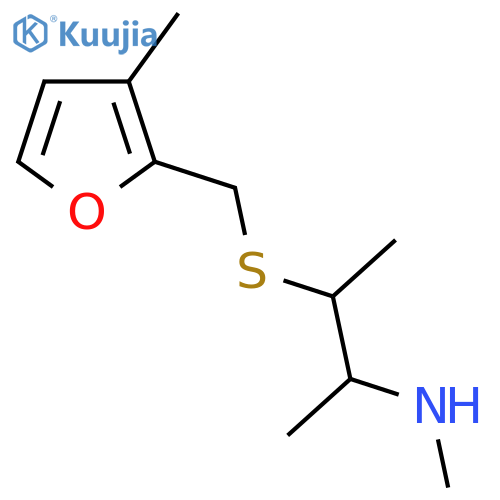 methyl(3-{(3-methylfuran-2-yl)methylsulfanyl}butan-2-yl)amine structure