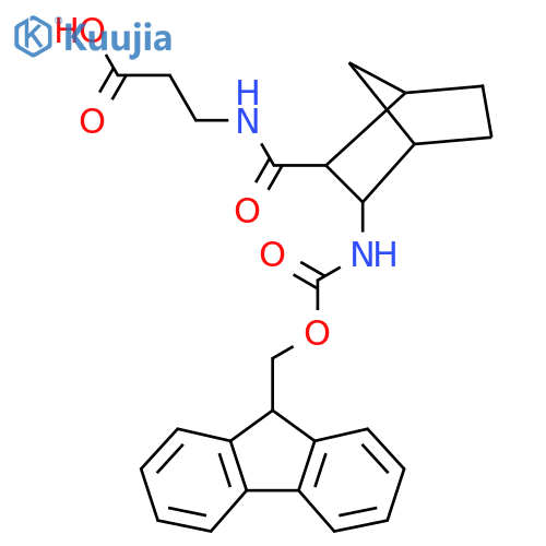 3-{3-({(9H-fluoren-9-yl)methoxycarbonyl}amino)bicyclo2.2.1heptan-2-ylformamido}propanoic acid structure