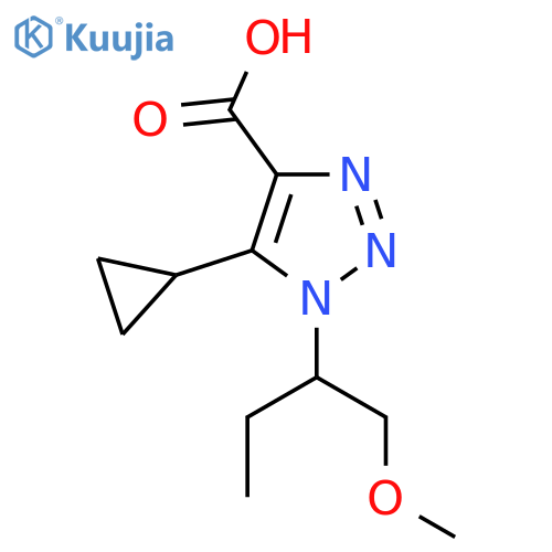 5-cyclopropyl-1-(1-methoxybutan-2-yl)-1H-1,2,3-triazole-4-carboxylic acid structure