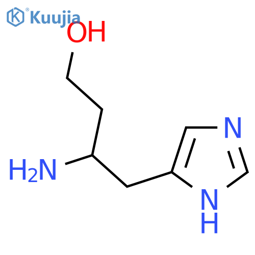 3-amino-4-(1H-imidazol-4-yl)butan-1-ol structure