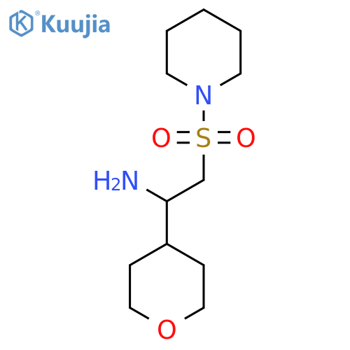 1-(oxan-4-yl)-2-(piperidine-1-sulfonyl)ethan-1-amine structure