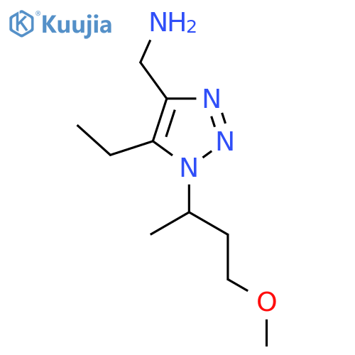 5-ethyl-1-(4-methoxybutan-2-yl)-1H-1,2,3-triazol-4-ylmethanamine structure